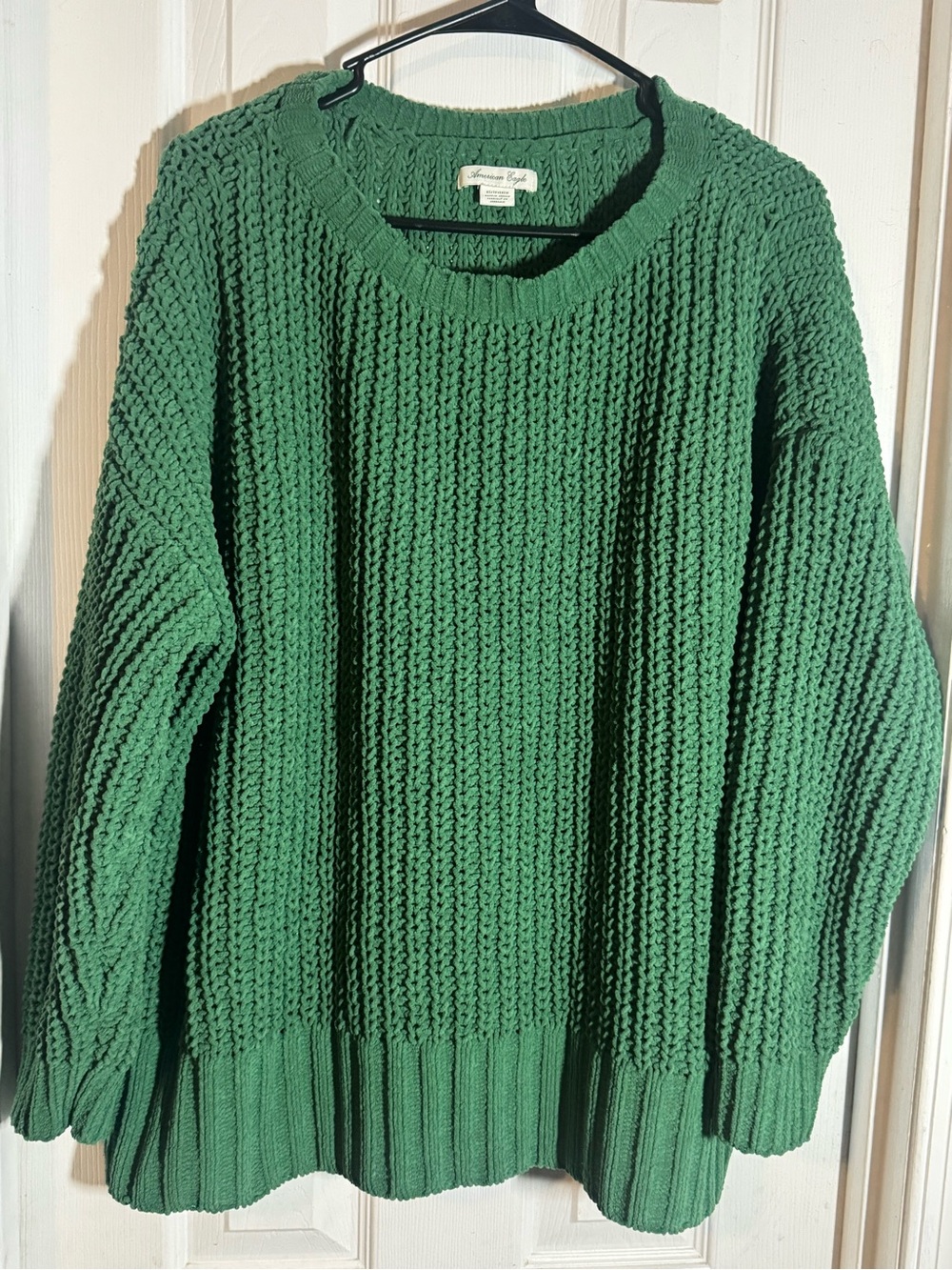 American Eagle Chunky Oversized Knit Sweater Forest Green XS